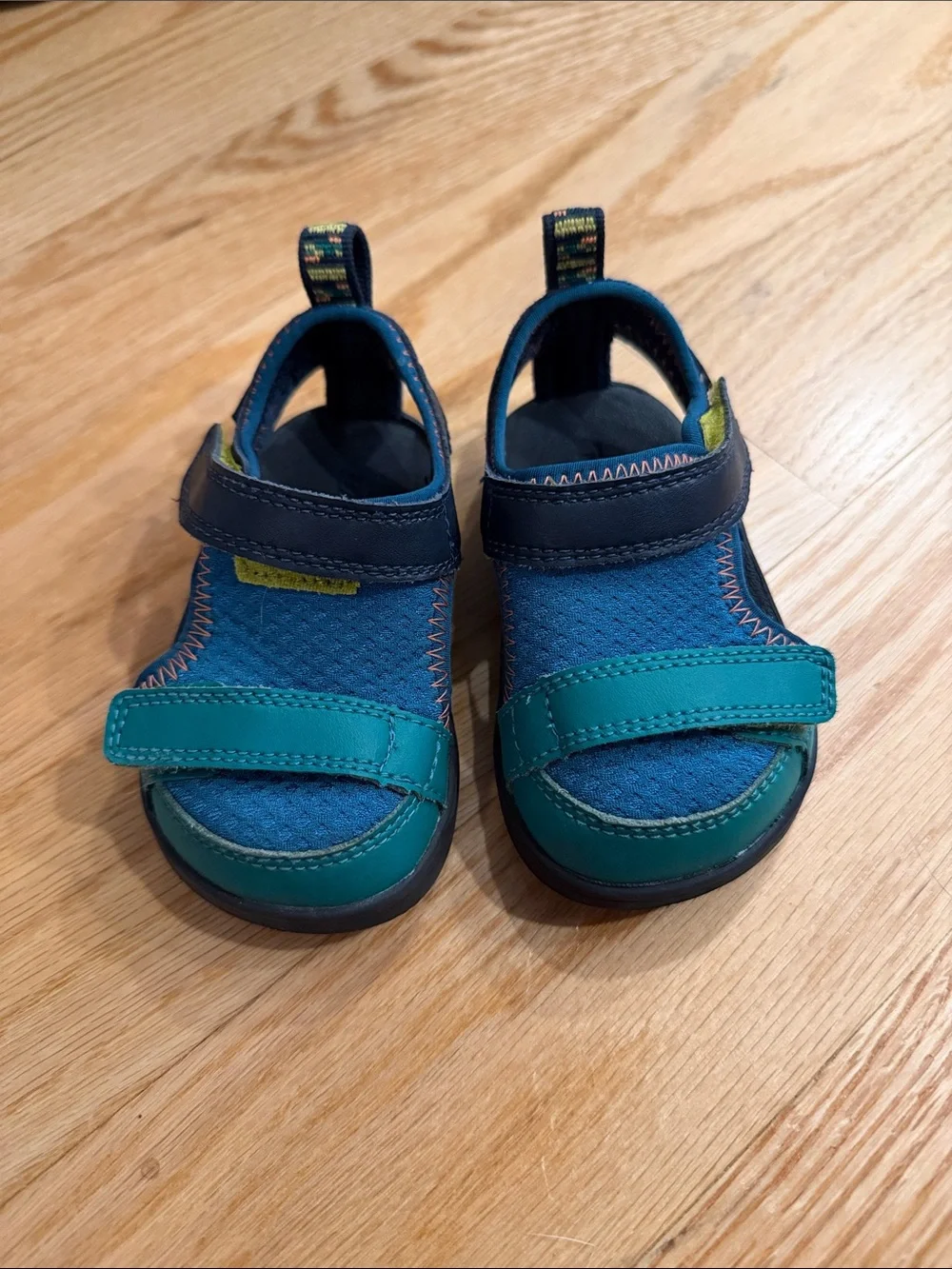 Teva T Seekado Toddler Blue Teal Hook-and-Loop Shoes